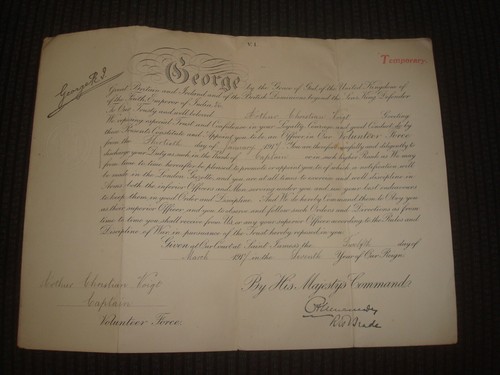 WW1 CAPTAIN CUFF RANK VTC UNIFORM ARTHUR CHRISTIAN VOIGHT 20th BN WEST RIDING - Picture 14 of 21
