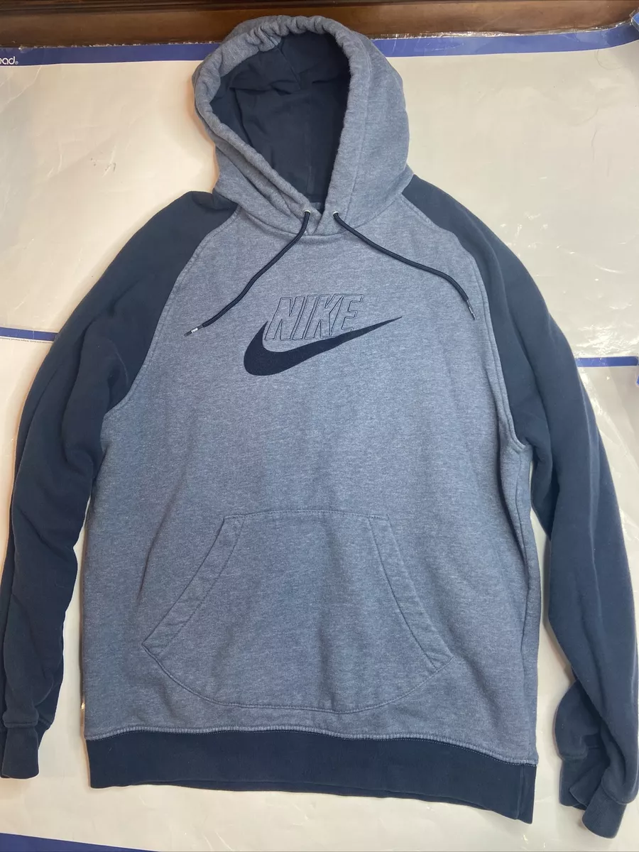 Omdat credit Miljard Vintage Nike Center Swoosh Hoodie Sweatshirt L Blue Two Tone Spell Out |  eBay