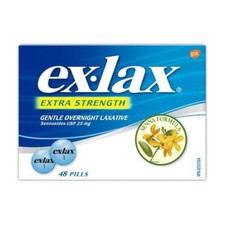 Ex-Lax Gentle Overnight Laxative - Extra Strength, 48 Pills - FROM CANADA