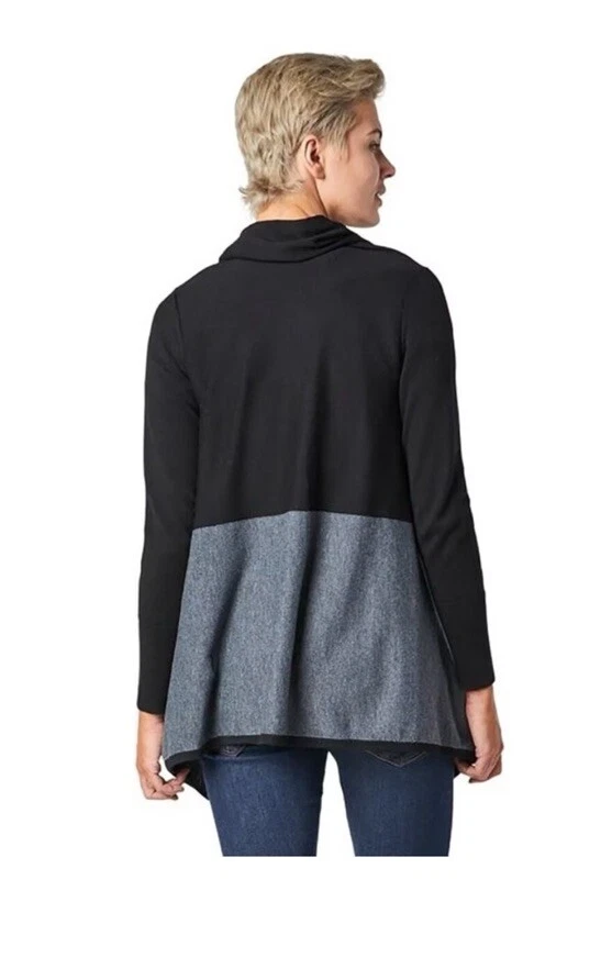 Nuevo con etiquetas Suéter SmartWool Edgewood Envolvente Negro Gris Para Mujer Pequeño Foto 2 de 4