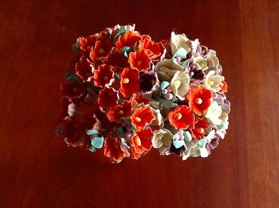 Vintage Millinery Flowers Forget Me Not for Doll EarthTone Mix or Pumpkin Kawaii