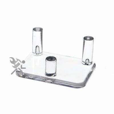 Mineral Geode Fossil Display Stands, 2-inch Acrylic Three Peg Holders, 12 Pack