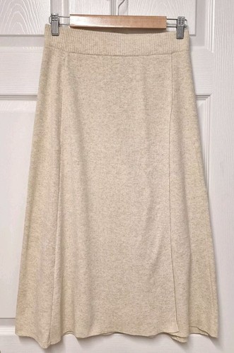 Y.A.S Knitted Wrap Style Midi Skirt S 8 10 Beige Oatmeal - Picture 2 of 17