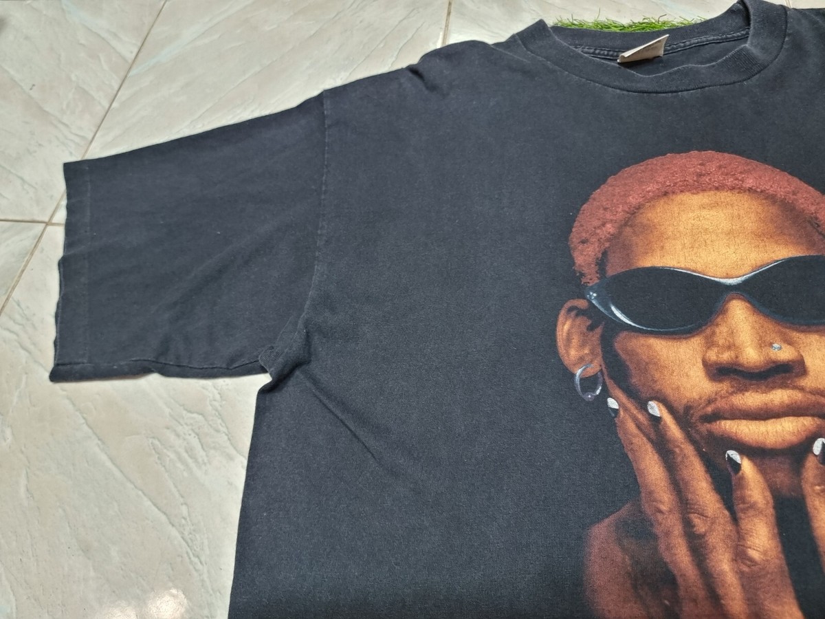 rare Vintage Dennis Rodman NOT OF THIS WORLD Rap Tee Hip hop T