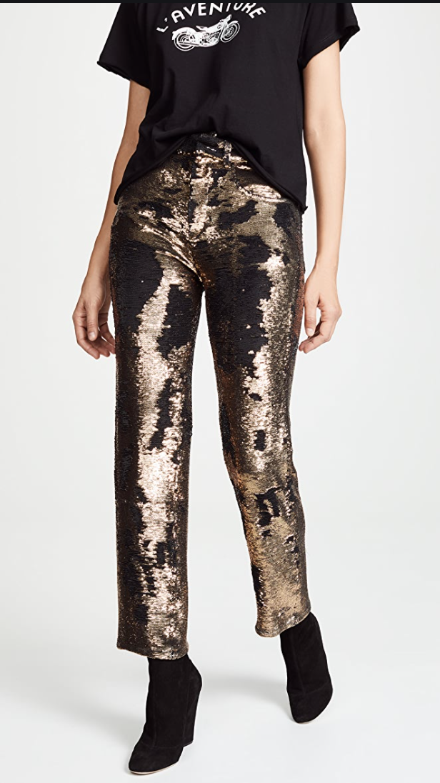 Designer IRO Size 38 FR 10 AU 'Constructon' Style Stunning Sequin Women's  Pants | eBay