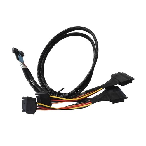 IPPON MCIO X8 to 2xSFF-8639 U.2 65cm Cable 32 GT/s 8 channels CST-MU702-G5 - Picture 2 of 2