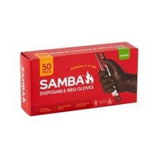 Samba Disposable BBQ Gloves 50 Pack Medium Hygienic Food Handling,Outdoor Cookin