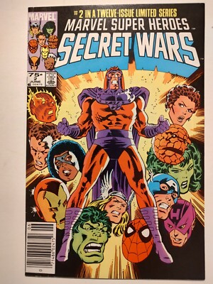MARVEL SUPERHEROES SECRET WARS # 2 NEWSSTAND COPY WRITTEN BY JIM SHOOTER