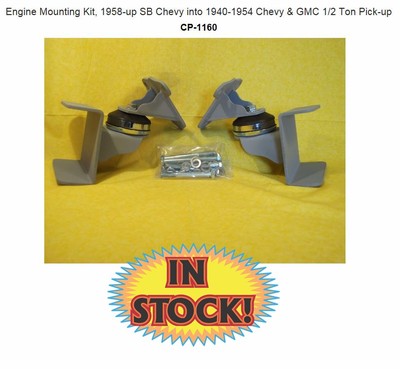 Chassis Engineering CP-1160 - 1940-54 Chevy P/U Bolt-On SB Chevy Engine Mounts
