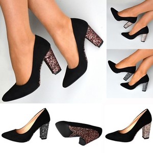 black block closed toe heels