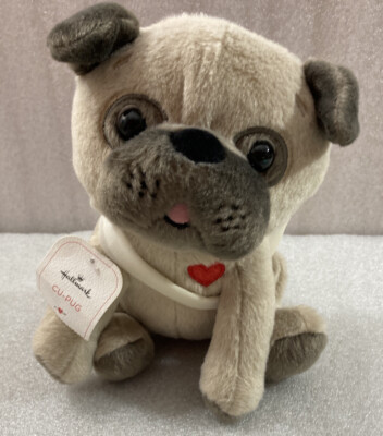 Pug Cupid CU-PUG Hallmark plush puppy dog 8'' St. Valentines Day (2018)