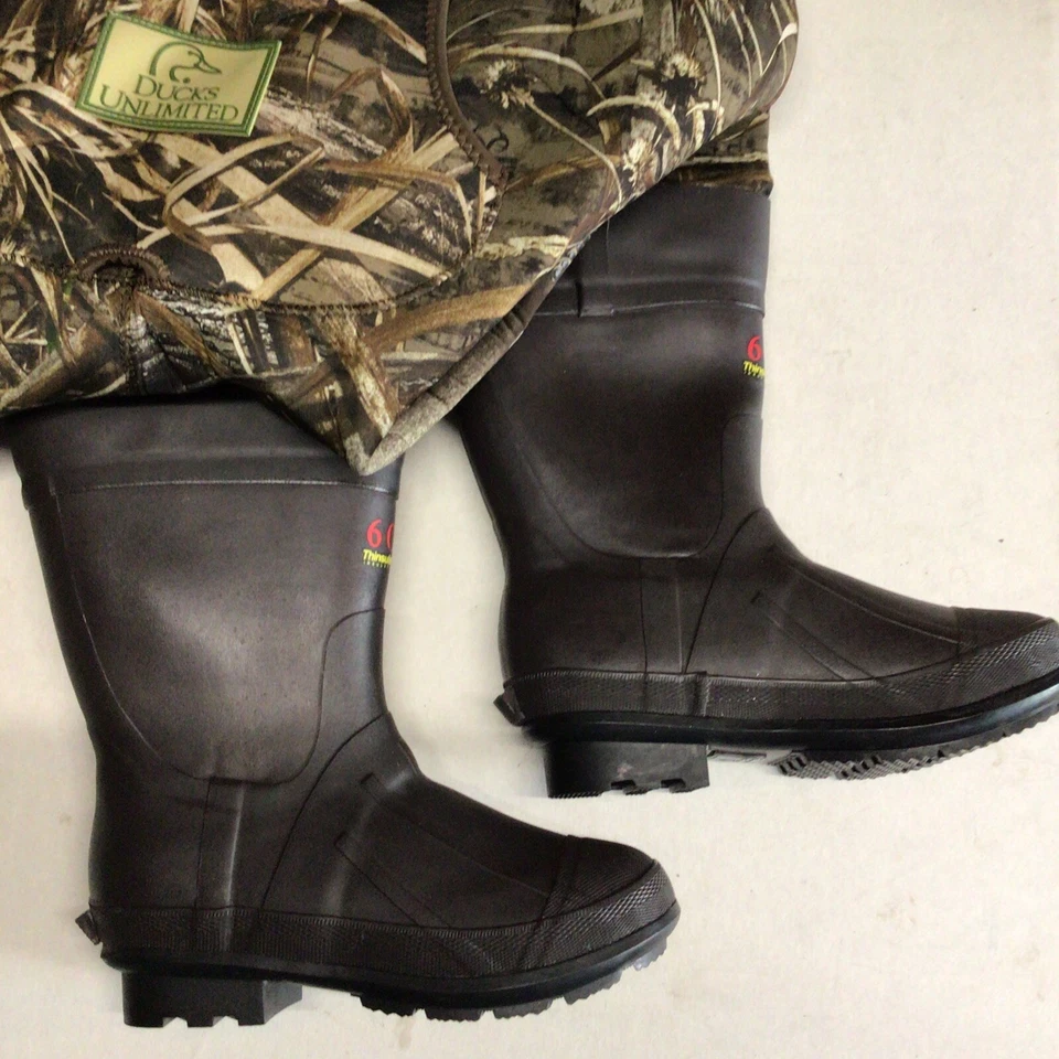 DUCKS UNLIMITED Realtree Max 5 CHEST WADERS W/BOOTS 600g THINSULATE Sz 7 V43 - Image 2 of 4