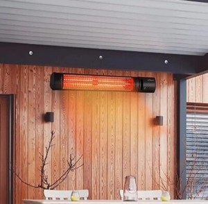 CLARFEY 1500W Patio Heater Wall-Mounted Electric Waterproof Outdoor Remote Quiet