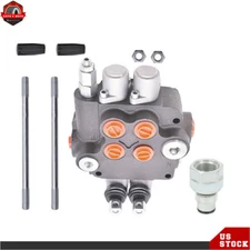 Hydraulic Control Valve Double Acting 2 Spool  21 GPM 3600 PSI SAE w/conversion