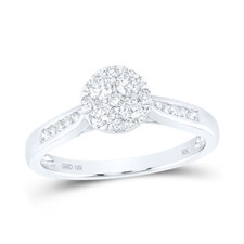 1/2CTW-DIA NK 4 STONE FLOWER RING