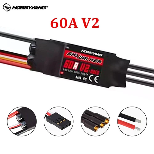 Hobbywing Skywalker 30A 40A 50A 60A 80A V2 ESC 3-6S Speed Control for RC Model - Picture 25 of 26