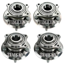 Front & Rear Wheel Bearing & Hub Assembly Kit Timken For Dodge Charger AWD 2014