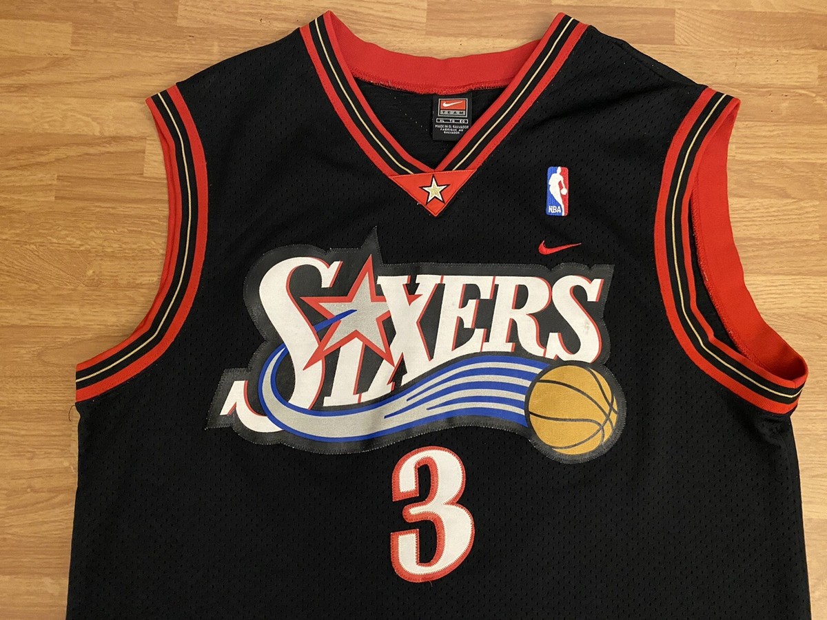 ✨美品NIKE Sixers Iverson ゲームシャツノースリーブ メッシュ ✨美品NIKE Sixers Iverson ゲームシャツノースリーブ メッシュ
