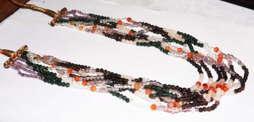 460 cts 100% Natural Mix Gemstones 7 Strand Round Loose Beads #vms33 - Picture 1 of 2