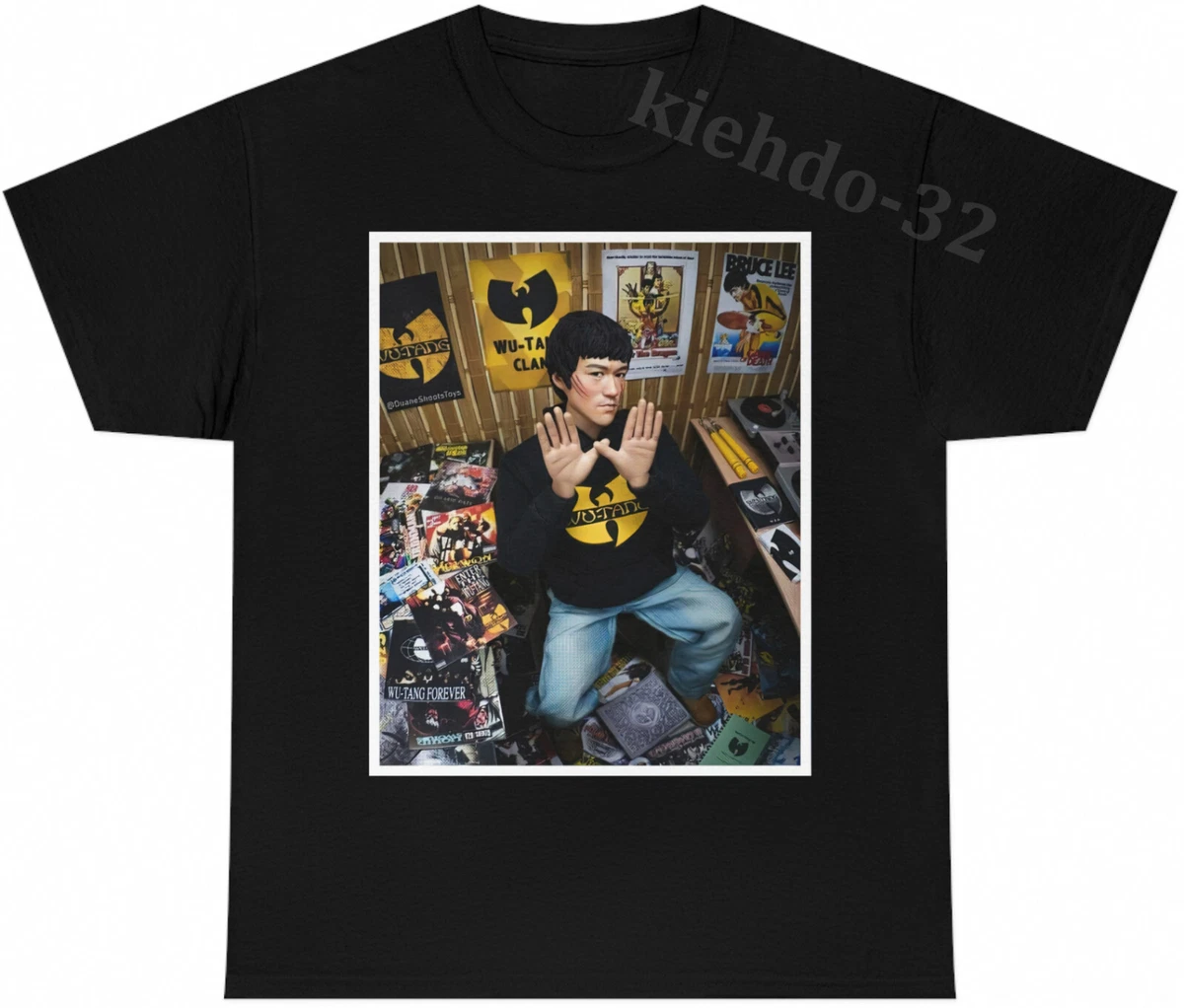 Bruce Lee Wu-Tang Clan 90s Hip Hop Classic Rap Vintage Look Tee S-5XL Men Unisex