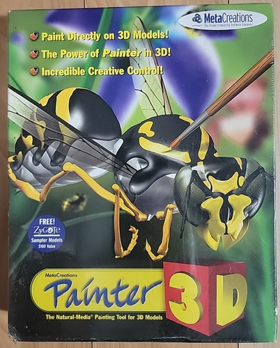 MetaCreations Painter 3D 1998 CD Software Painting for 3D Models WIN / MAC -NEW