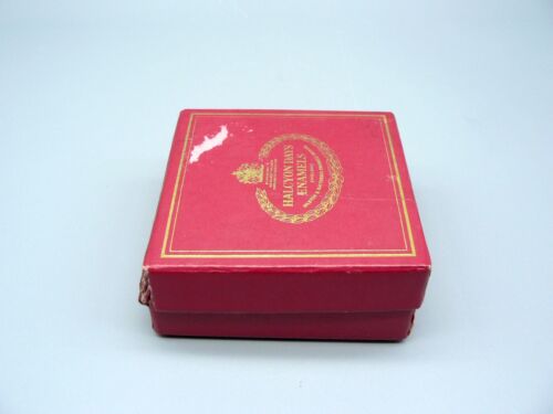HALCYON DAYS ENAMELS BOX CHRISTMAS 1984 BOXED CARD INSERT PILL HINGED TOP 4CM 84 - Picture 16 of 20