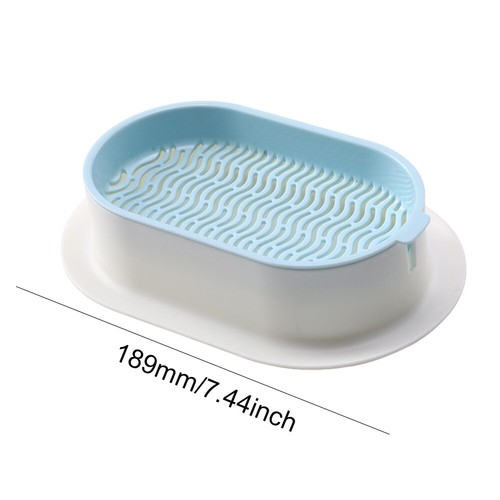 Cat Grass Box Hydroponic Creative Sprouter for Garden Office (CWhite + Blue) - Zdjęcie 7 z 8