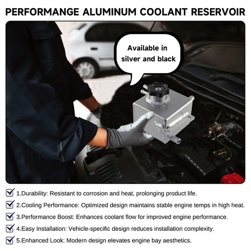 Coolant Expansion Tank for Subaru WRX 2.0/2.5L Turbo 2002-2007 WRX STI 2004-2016 - Picture 6 of 9