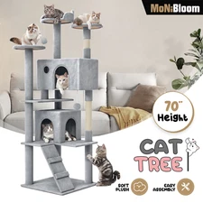 70'' Cat Tree Cat Tower Sturdy Large Kitten Playing Condo House for Rest Indoor