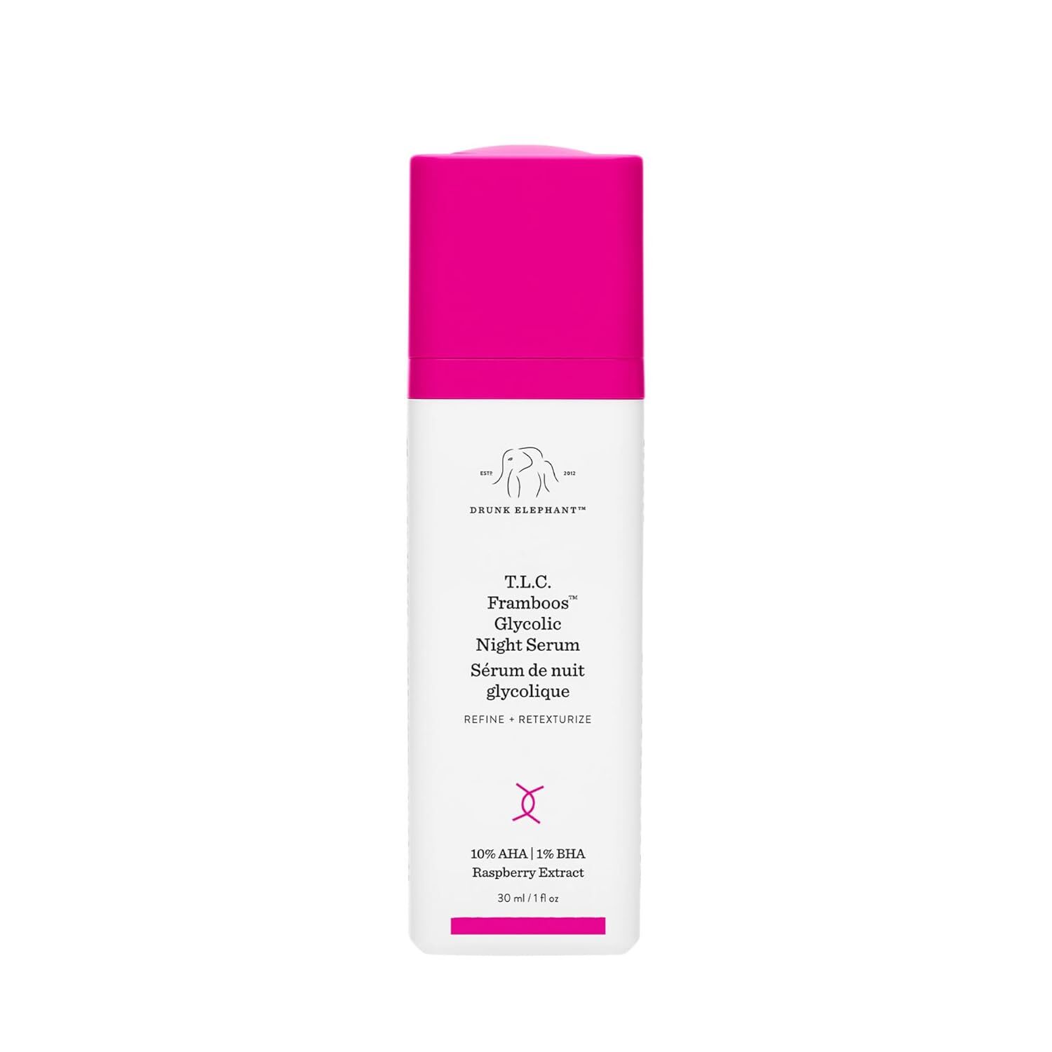 Drunk Elephant T.L.C. Framboos Glycolic Night Serum - Skin Brightening(30 mL)