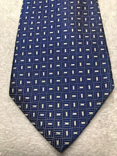 UNGARO MENS TIE BLUE WITH WHITE 3.75 X 60 NWOT