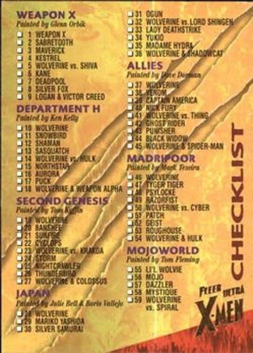 1996 FLEER ULTRA X MEN WOLVERINE BASE / BASIC CARDS 1 TO 100 CHOOSE by FLEER - Image 4 of 4