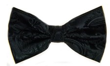 New Men's BUTTERFLY Design BLACK Pretied Bow tie Prom Wedding Formal Formal