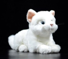 White Kitten Cat 8 Inch Stuffed Animal Plush Toys Toddler Doll Kids Gifts