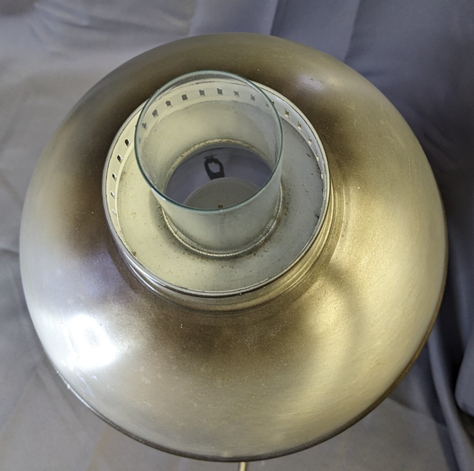 Vintage Ceramic Pot Belly Stove Lamp Plug In Black w/ Red Fire Light