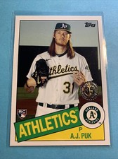 2020 Topps Update 85TB-32 A.J. Puk 1985 Topps 35th Anniversary Oakland Athletics