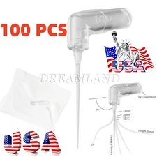 100Pcs Dental 75° IrriFLEX Root Canal Irrigation Needles Tips 2 holes 26GA Lock