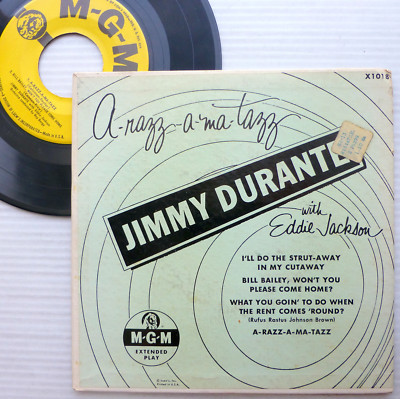 JIMMY DURANTE picture sleeve A RAZZ A MA TAZZ + 3 more M-G-M extended play AK522