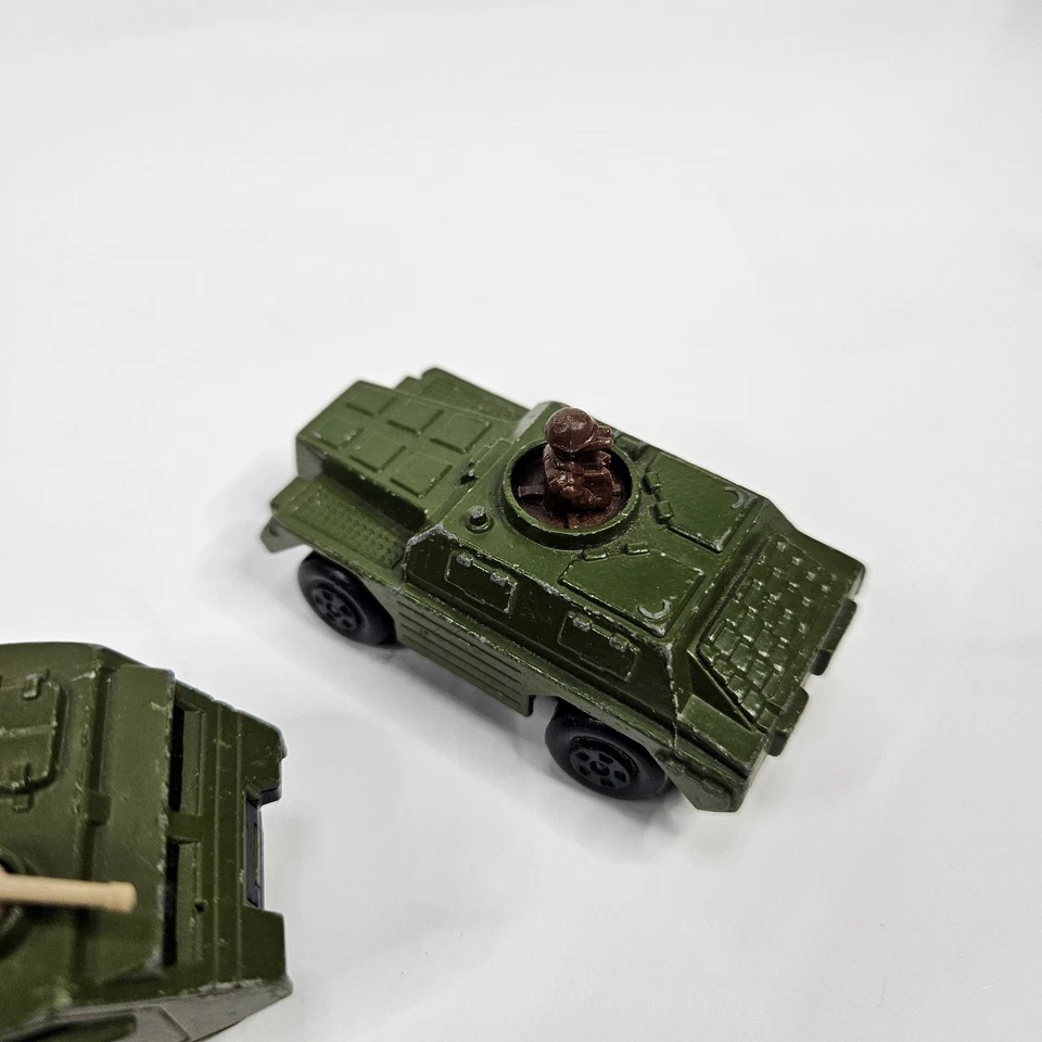 Vintage Matchbox 1976 Military Personnel Carrier #54, Tank #70, & Stoat #28 Lot - Image 4 of 4