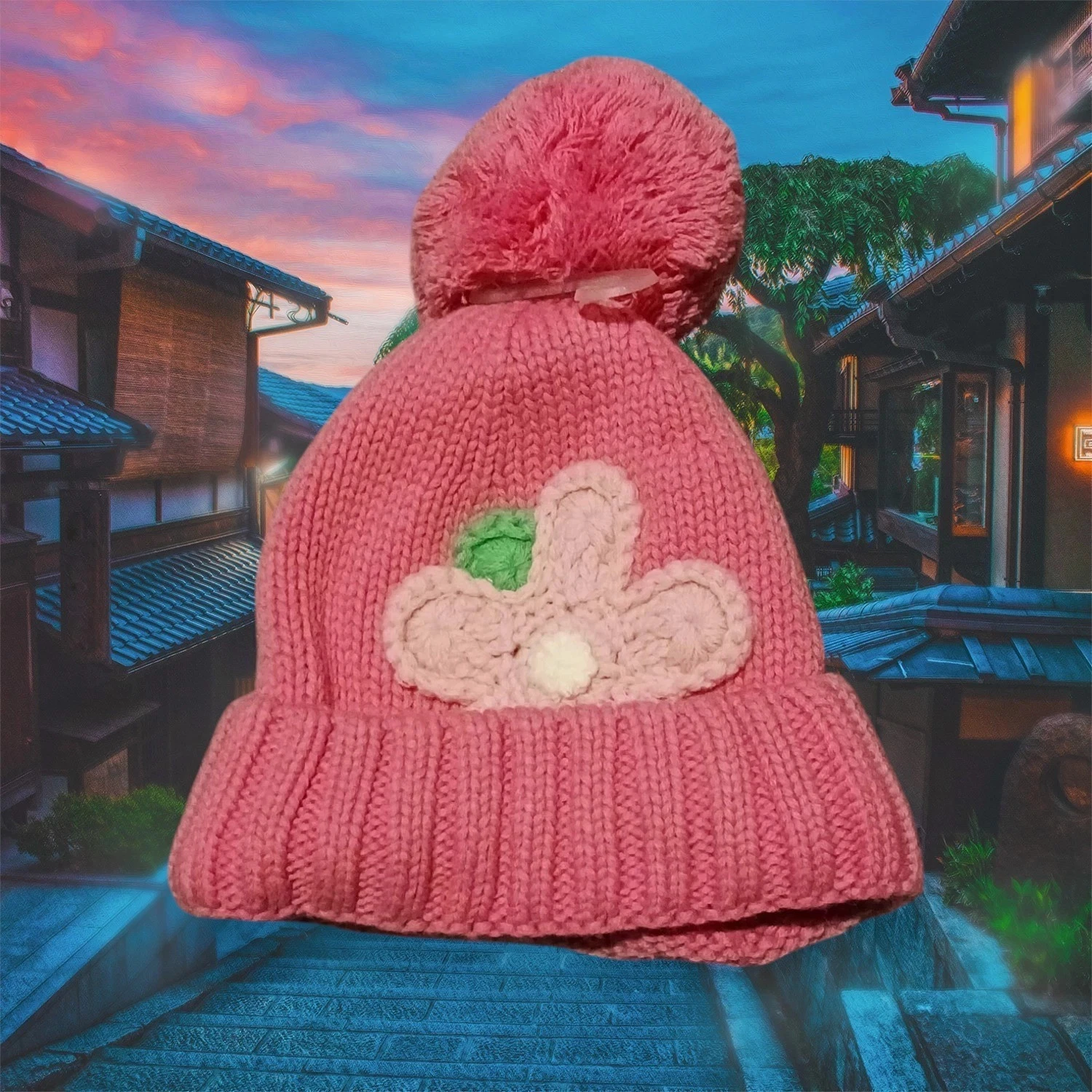 The Children's Place Baby Girl Pink Knit Pom Pom Beanie Hat 6-12 Months Flower
Opens in a new window