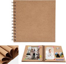 Kleines Fotoalbum zum Selbstgestalten, 17x17cm Scrapbook, 20 Blätter (40 Seiten)