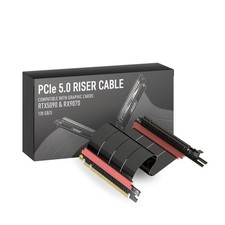 PCIE 5.0 Riser Cable for Vertical GPU Mount Left Angle Graphics Card GP...