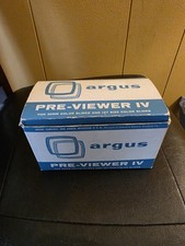 Argus Pre-Viewer IV Desktop Slide Viewer Blue White for 35mm 127 Color Slides