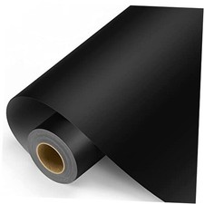 Black Permanent Vinyl - Adhesive Vinyl Roll for All 12" x 11 FT Matte Black