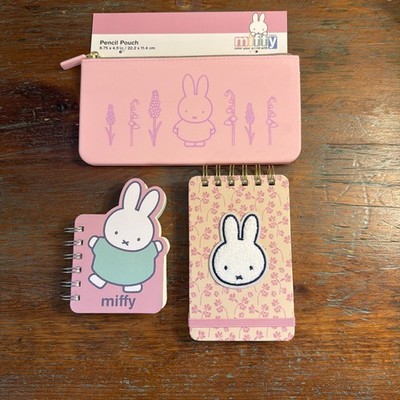 Miffy Set Of 3 Items. Pencil Pouch & 2 Notepads. New, Free Ship.