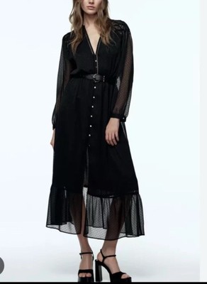 green emerald velvet dress Zara Women Embroidered dotted mesh dress 0387/066/052 (Large): Buy Online  at Best Price in UAE