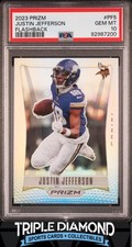2023 Panini Prizm Justin Jefferson Flashback Silver Prizm PSA 10 Gem MT AG766
