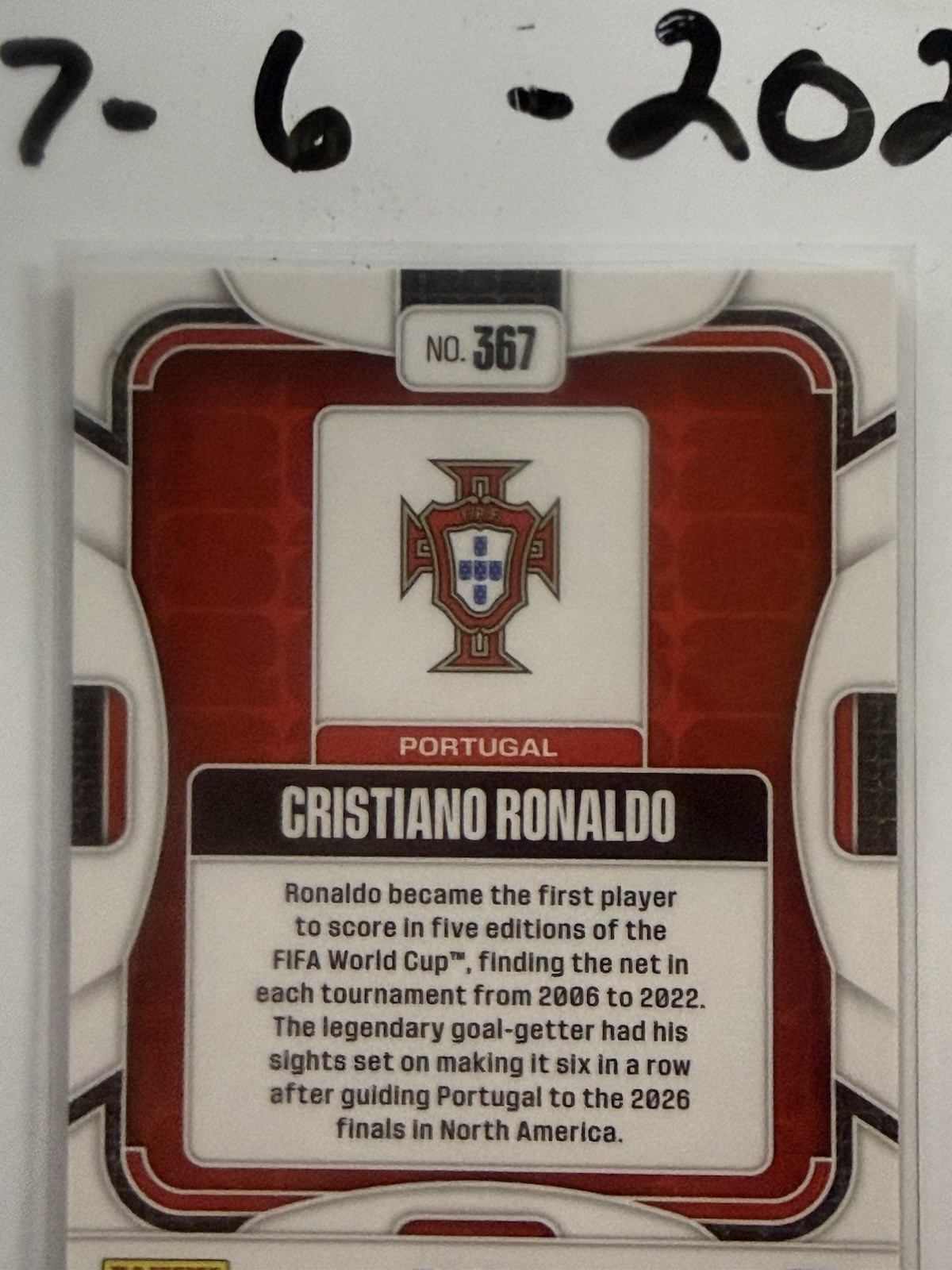 2026 Panini Prizm FIFA World Cup  Cristiano Ronaldo #367 Portugal  Wave Prizm view 6