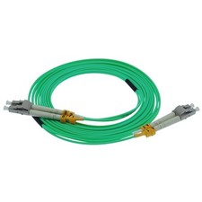1M LC to LC 10Gbps Duplex Multi Mode 50/125 Fiber Optic Optical Cable OM3 Aqua