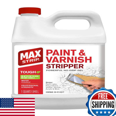 Max Strip Paint Varnish Stripper 32Oz - Paint Stripper For Multiple Layers Of